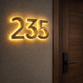 Custom Back-lit channel  Letters  LED House Numbers Illuminated Business Signs