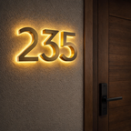 Custom Back-lit channel  Letters  LED House Numbers Illuminated Business Signs