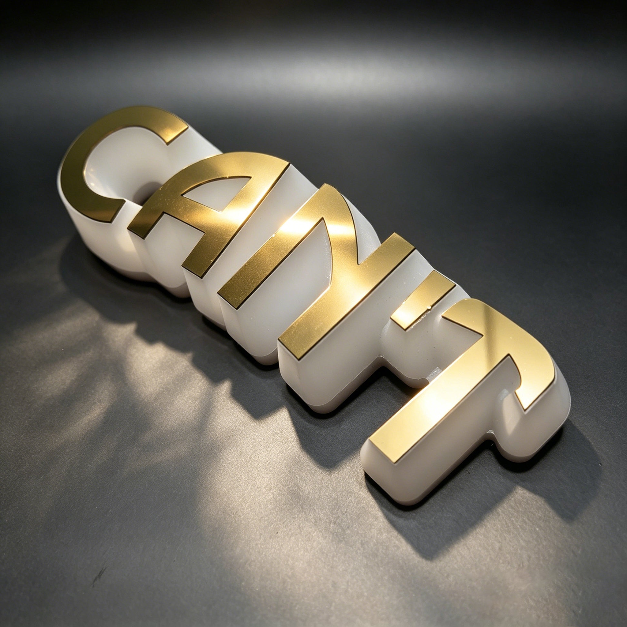 Custom Full Side-Lit Acrylic Letters, Metal Face LED Sign Letters for Storefront & Office Branding