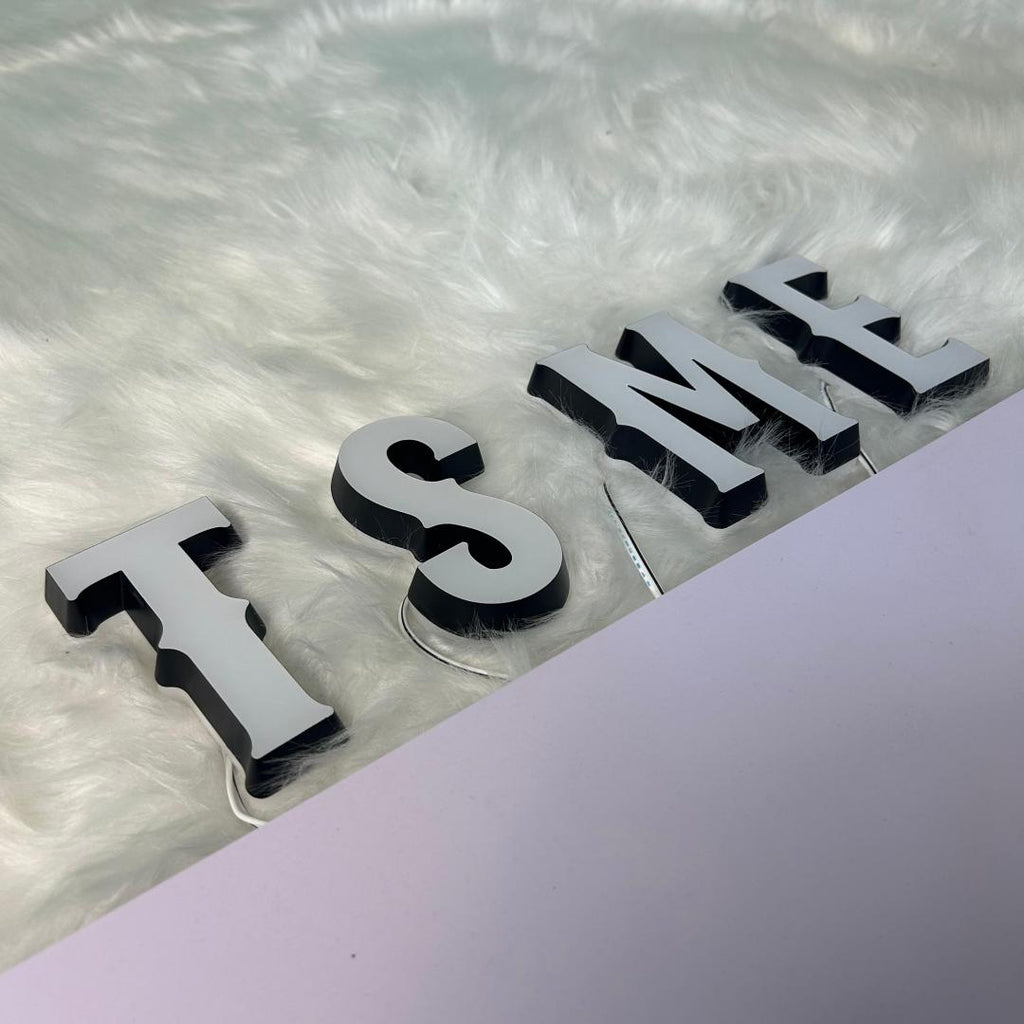 Custom Dual-Lit Acrylic Letters | Front & Back LED Illuminated Signs