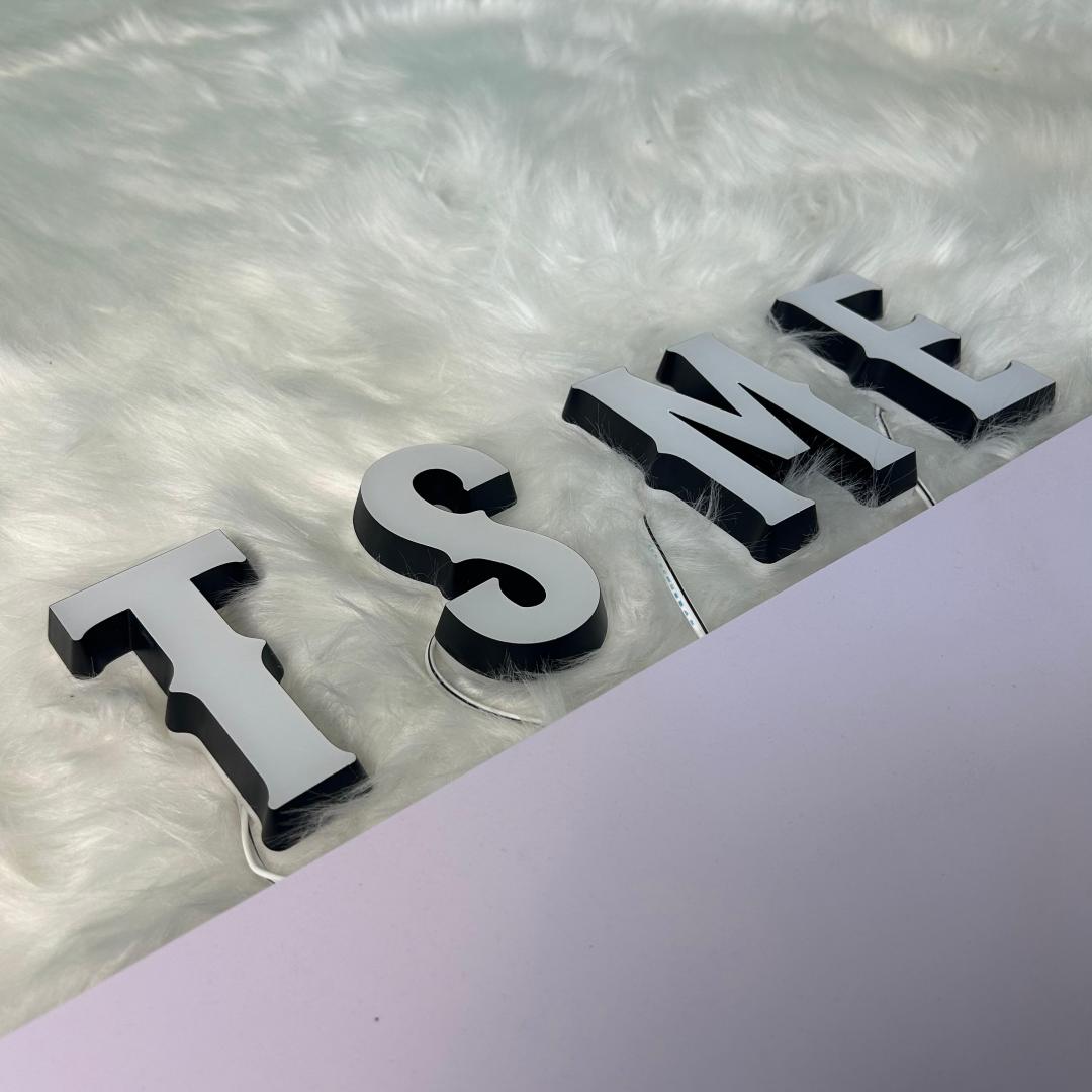 Custom Dual-Lit Acrylic Letters | Front & Back LED Illuminated Signs