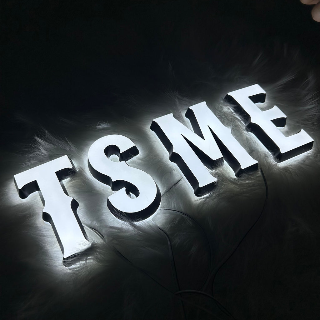 Custom Dual-Lit Acrylic Letters | Front & Back LED Illuminated Signs