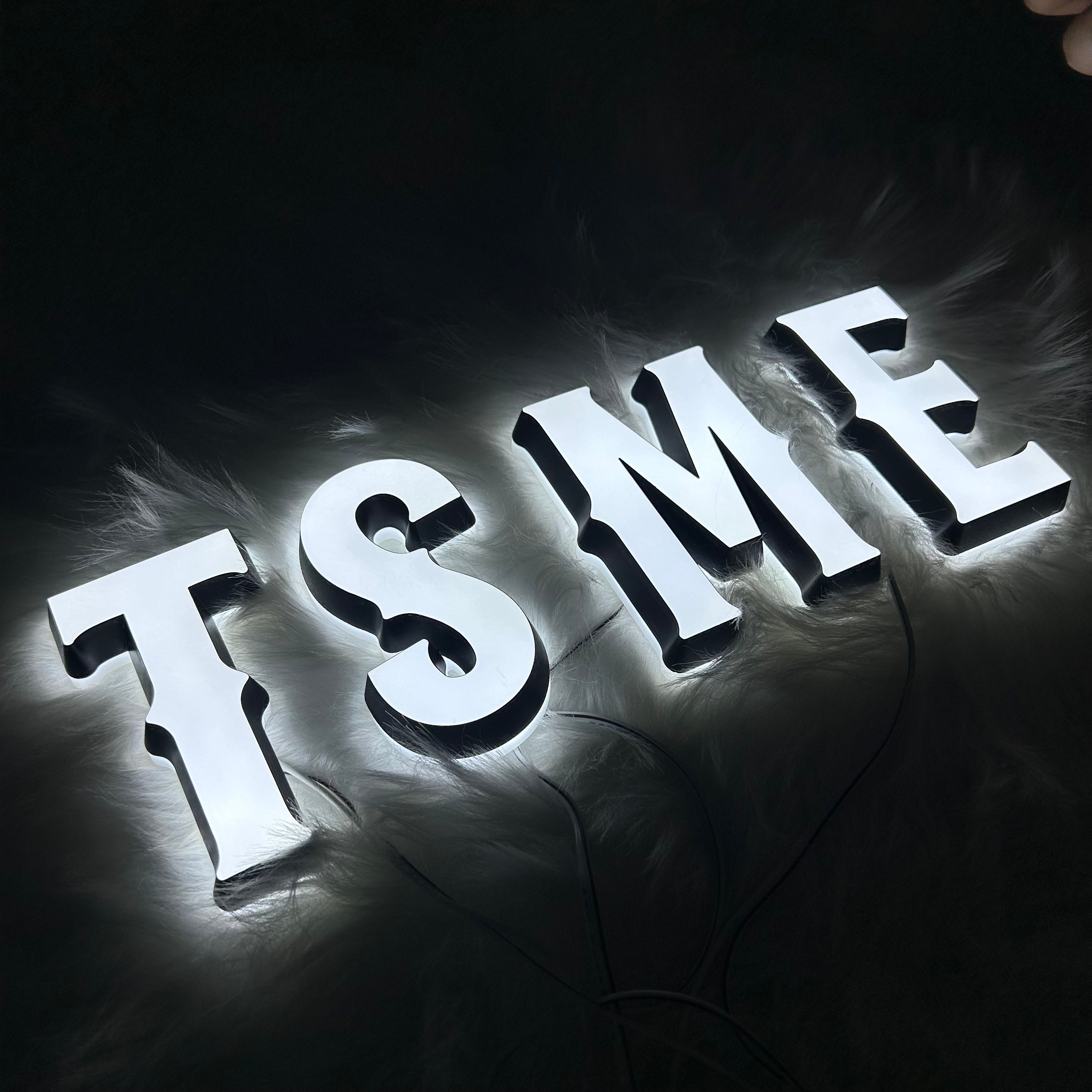Custom Dual-Lit Acrylic Letters | Front & Back LED Illuminated Signs