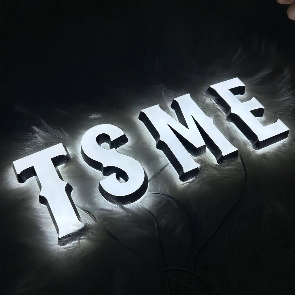 Custom Dual-Lit Acrylic Letters | Front & Back LED Illuminated Signs