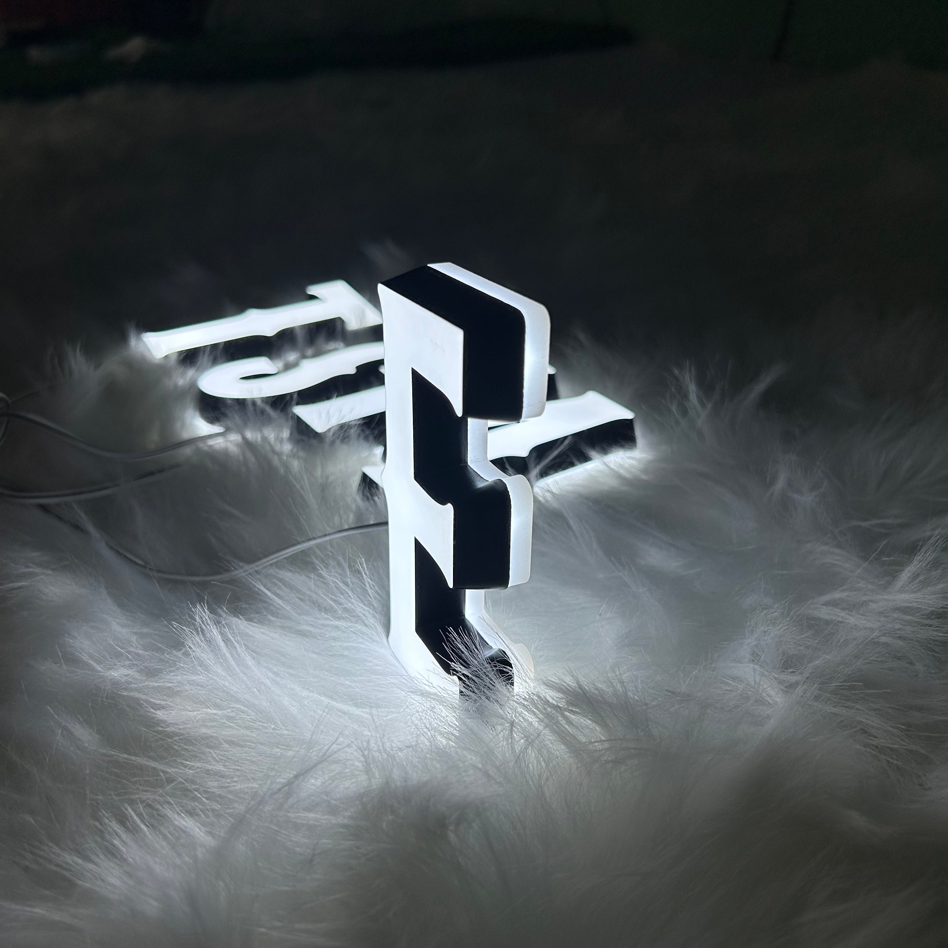 Custom Dual-Lit Acrylic Letters | Front & Back LED Illuminated Signs