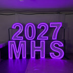 RGB Neon Marquee Letters|Large Light Up Sign|Outdoor Event Sign