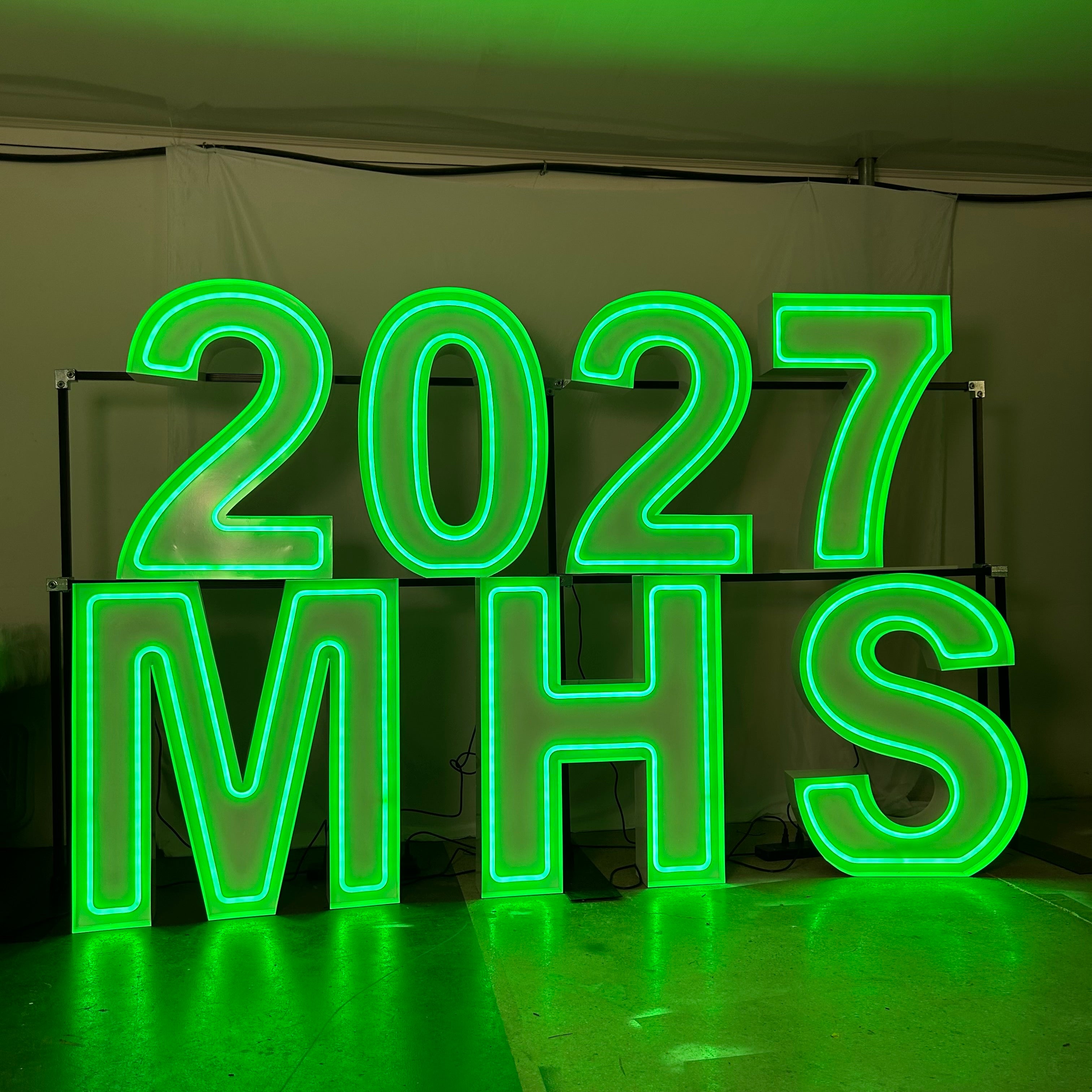 RGB Neon Marquee Letters|Large Light Up Sign|Outdoor Event Sign