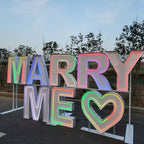 MARRY ME RGB Neon Marquee Letters | Proposal & Wedding Event Decor
