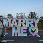 MARRY ME RGB Neon Marquee Letters | Proposal & Wedding Event Decor