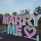 MARRY ME RGB Neon Marquee Letters | Proposal & Wedding Event Decor