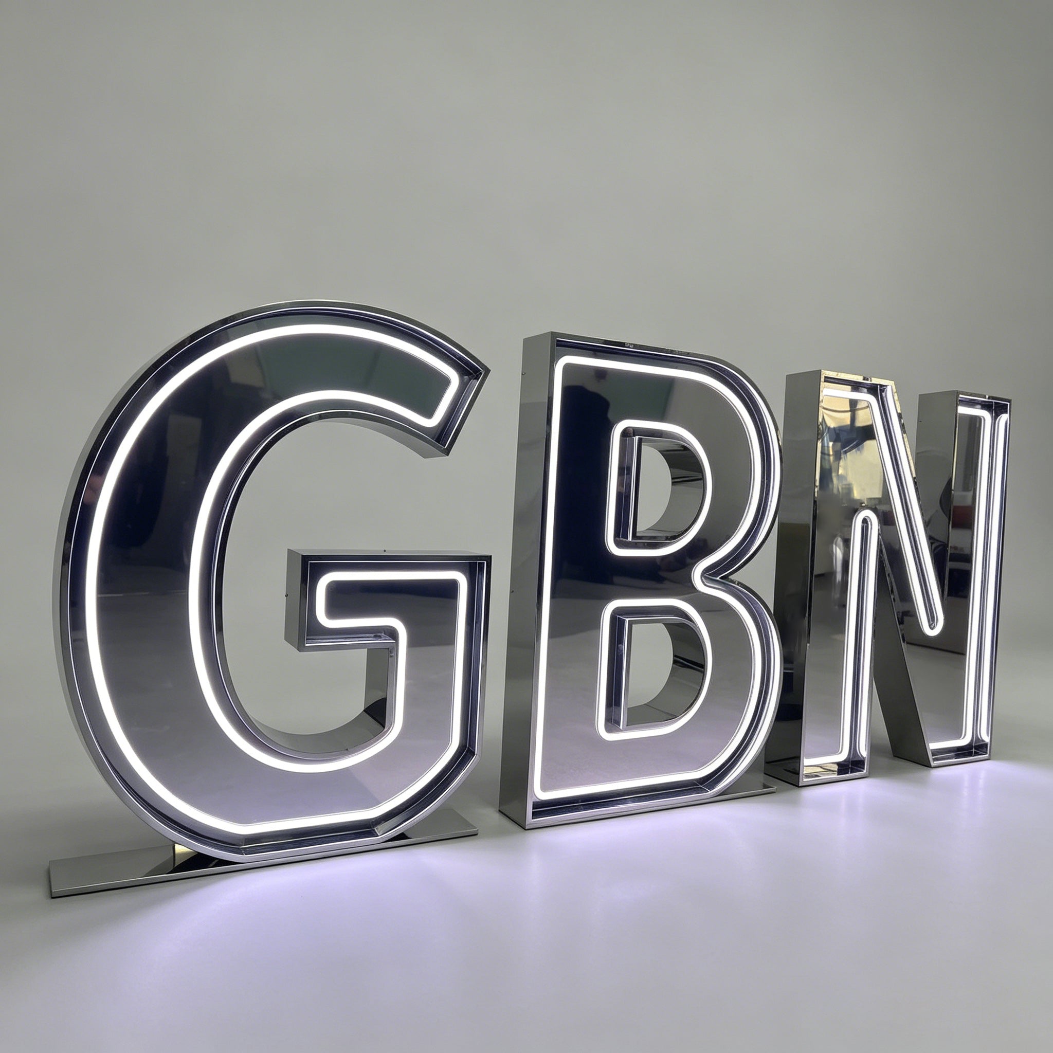 Custom Mirror RGB LED Channel Letters | Color Changing Sign Letters