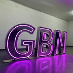 Custom Mirror RGB LED Channel Letters | Color Changing Sign Letters