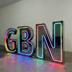 Custom Mirror RGB LED Channel Letters | Color Changing Sign Letters