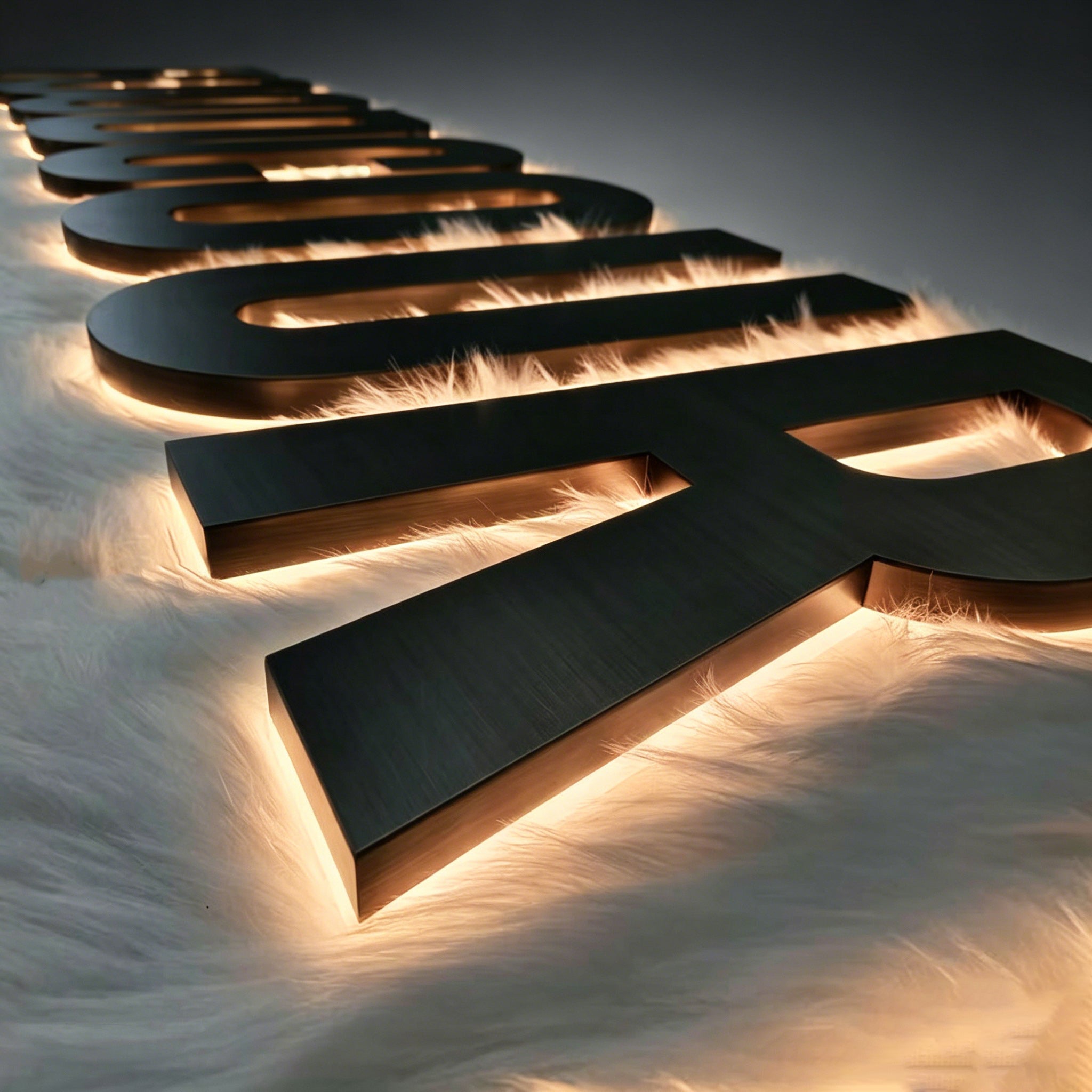 Custom Backlit Channel Letters |Antique Brass LED channel Signs for Hotels & Offices