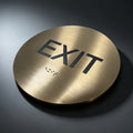 Custom Metal Braille EXIT Sign | ADA Compliant Tactile Sign