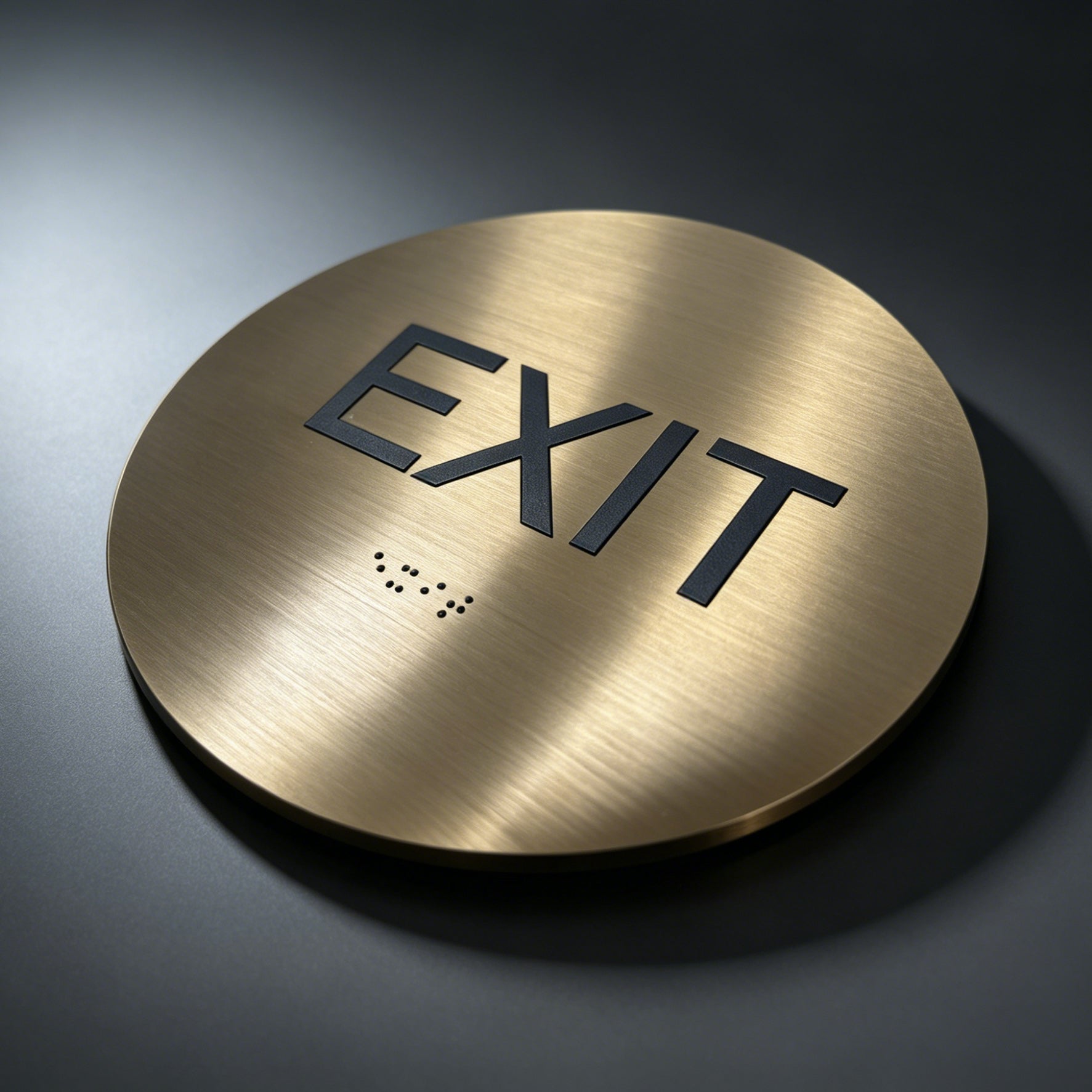 Custom Metal Braille EXIT Sign | ADA Compliant Tactile Sign