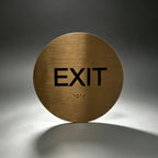 Custom Metal Braille EXIT Sign | ADA Compliant Tactile Sign
