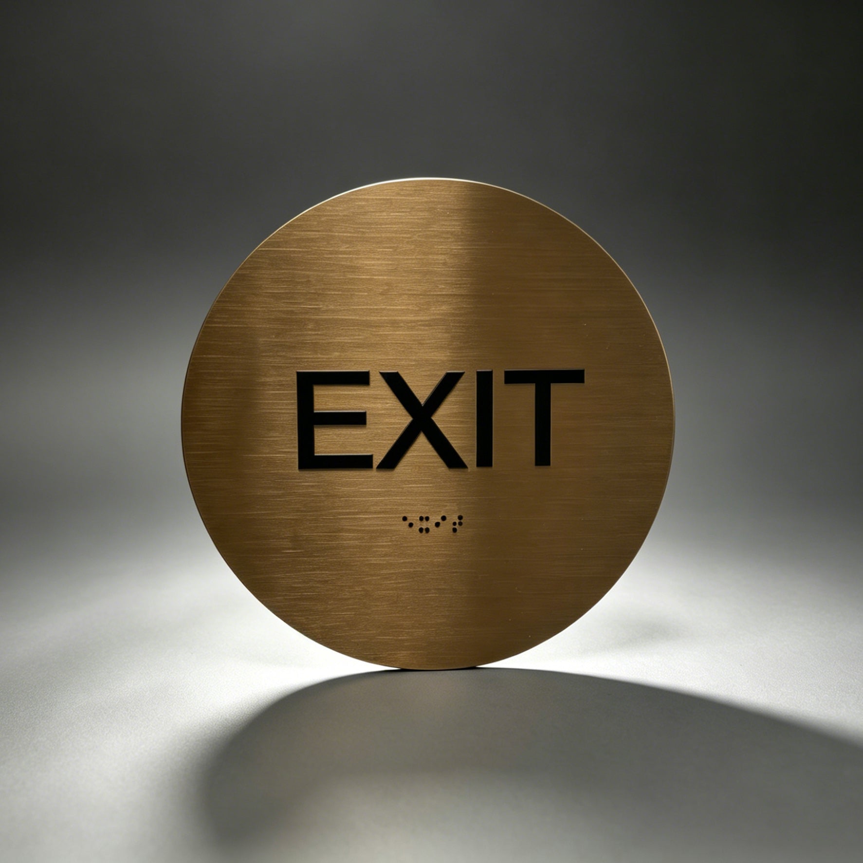 Custom Metal Braille EXIT Sign | ADA Compliant Tactile Sign