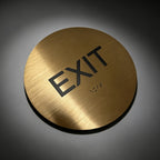 Custom Metal Braille EXIT Sign | ADA Compliant Tactile Sign