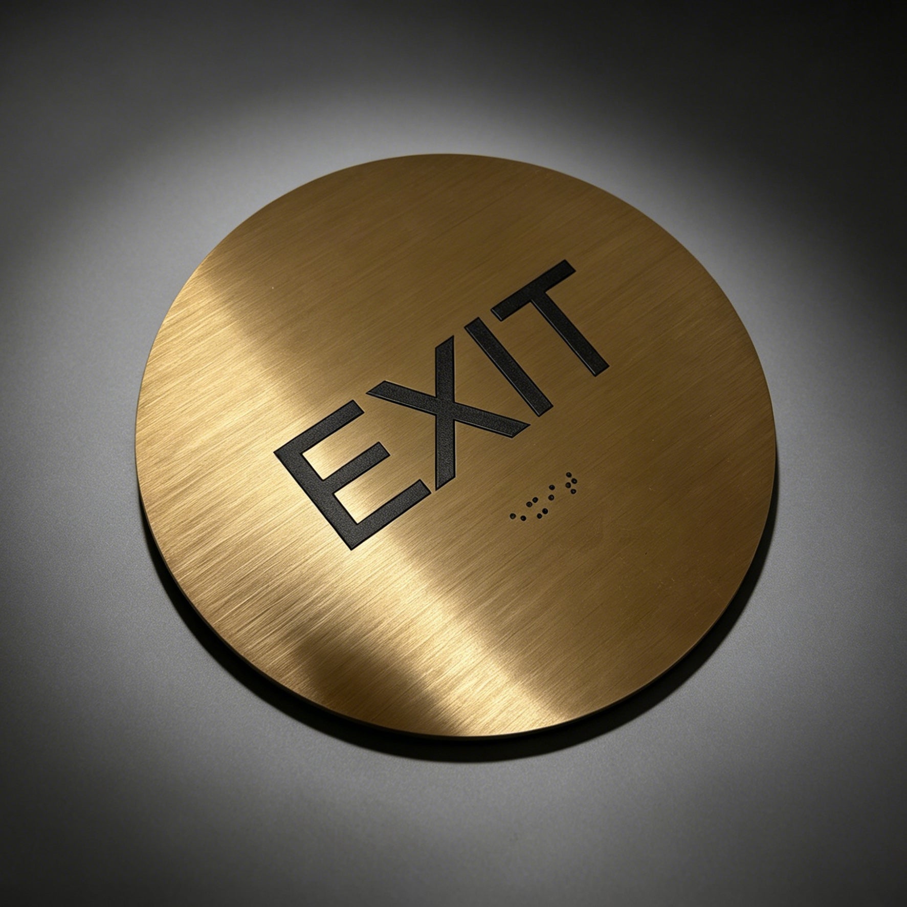Custom Metal Braille EXIT Sign | ADA Compliant Tactile Sign