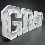 Custom GRAD LED Bulb Marquee Letters for Graduation Party Decorations