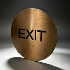 Custom Metal Braille EXIT Sign | ADA Compliant Tactile Sign