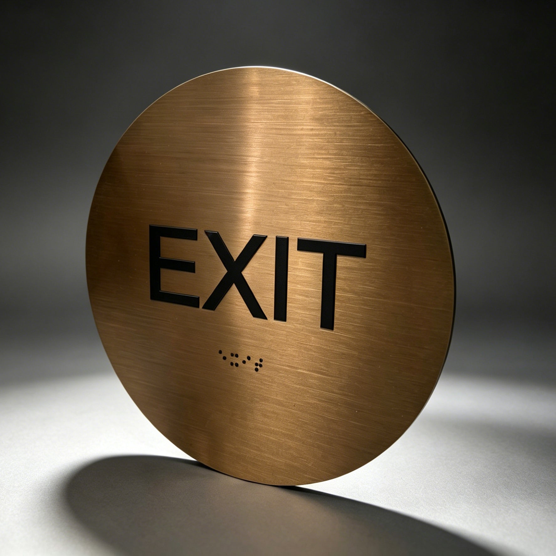 Custom Metal Braille EXIT Sign | ADA Compliant Tactile Sign