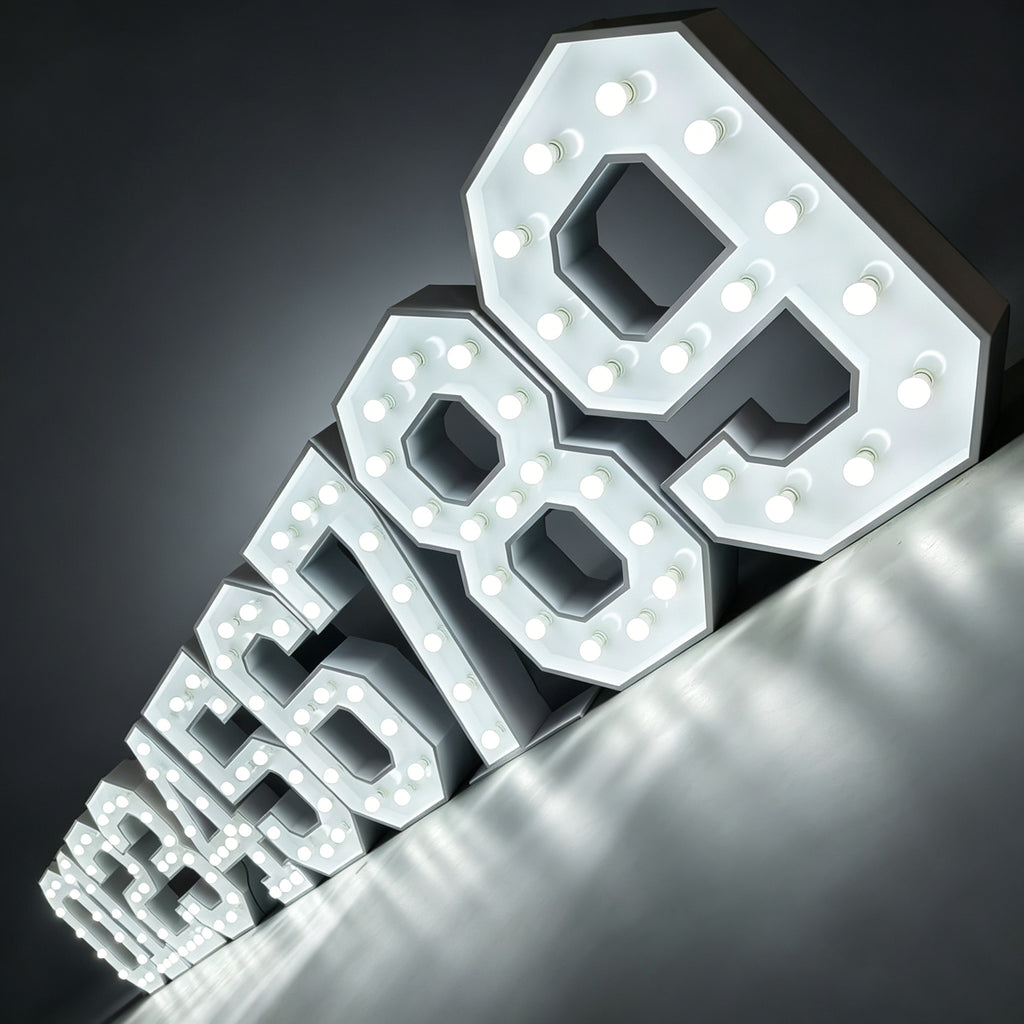 Custom LED Number Bulb Marquee Letters – Birthday, Graduation & Parties