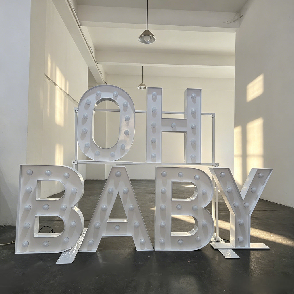 Custom OH BABY LED Bulb Marquee Letter,Party decor for gatherings and celebrations