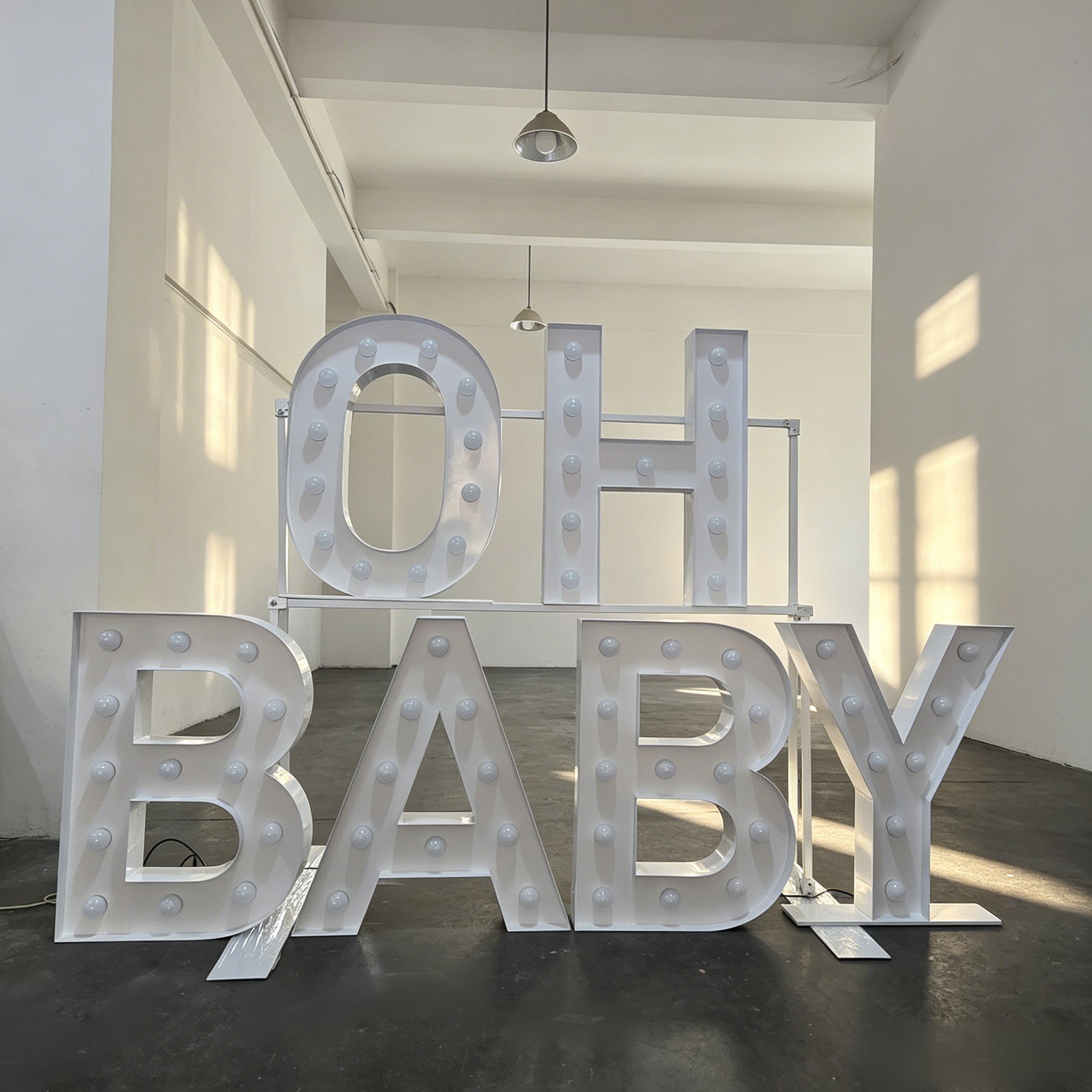 Custom OH BABY LED Bulb Marquee Letter,Party decor for gatherings and celebrations