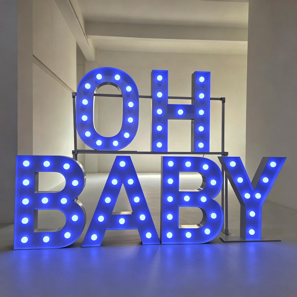 Custom OH BABY LED Bulb Marquee Letter,Party decor for gatherings and celebrations
