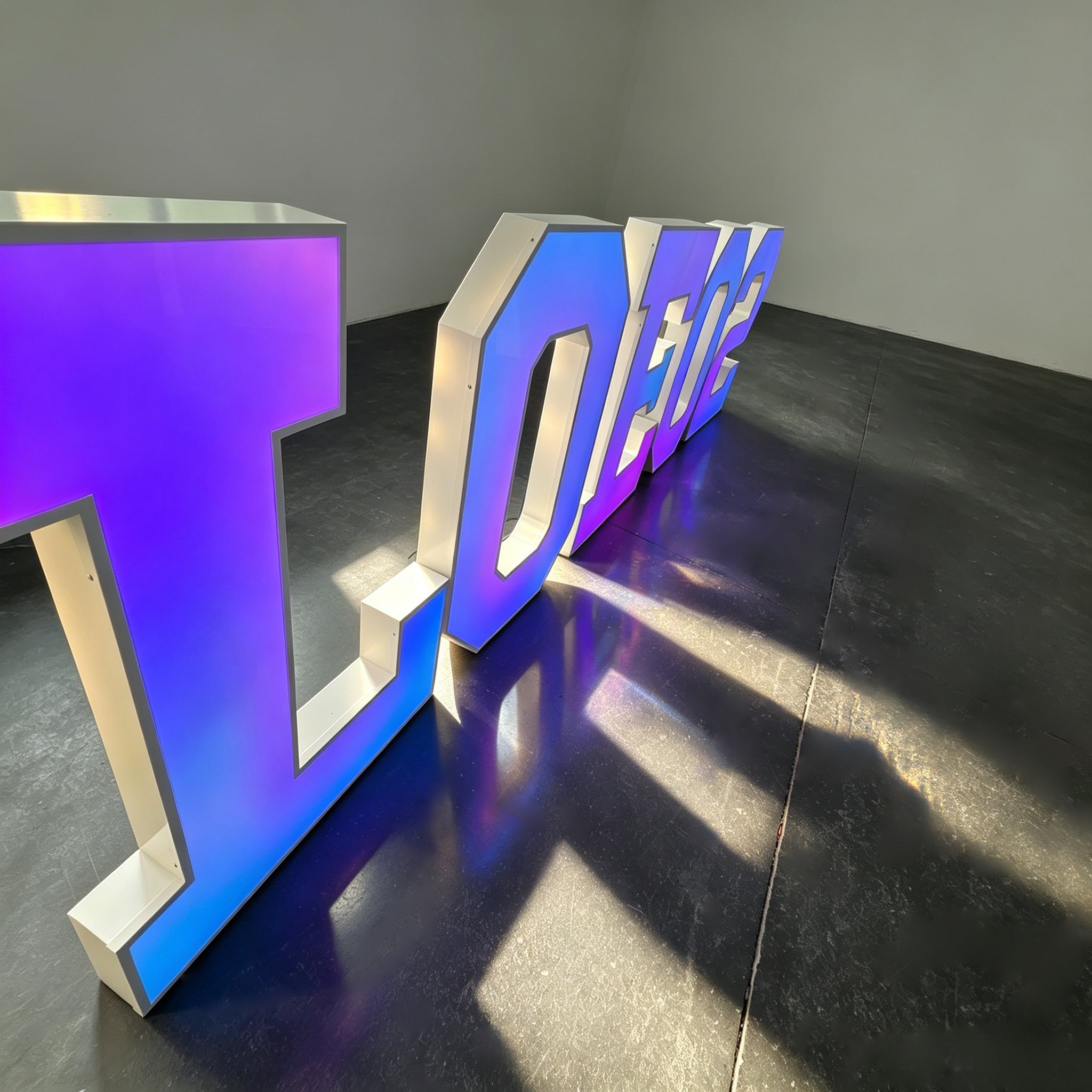 Custom RGB Trim Cap Channel Letters | Front Lit Outdoor Signs