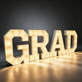 Custom GRAD LED Bulb Marquee Letters for Graduation Party Decorations