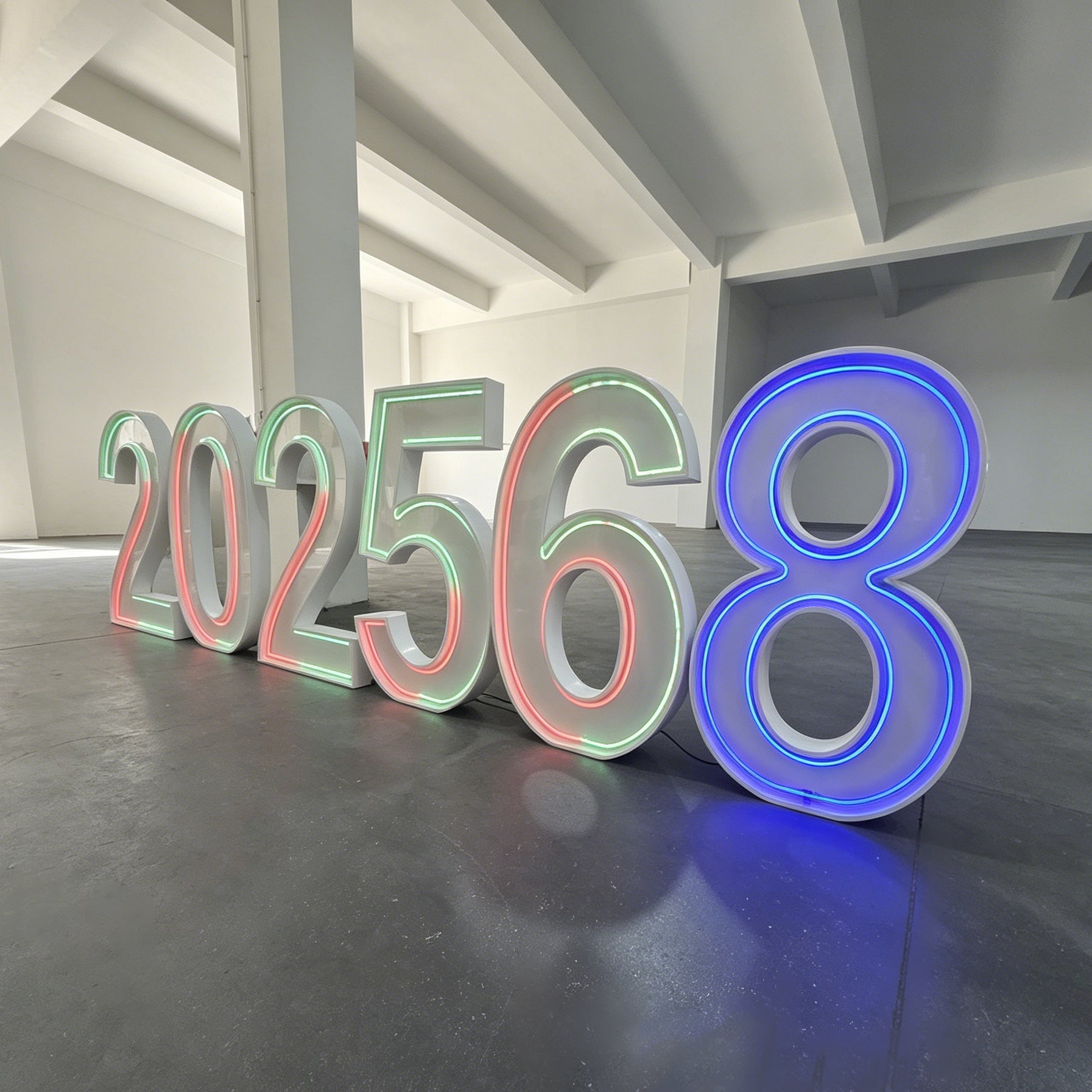 Custom RGB LED Neon Marquee Numbers for Events & Celebrations