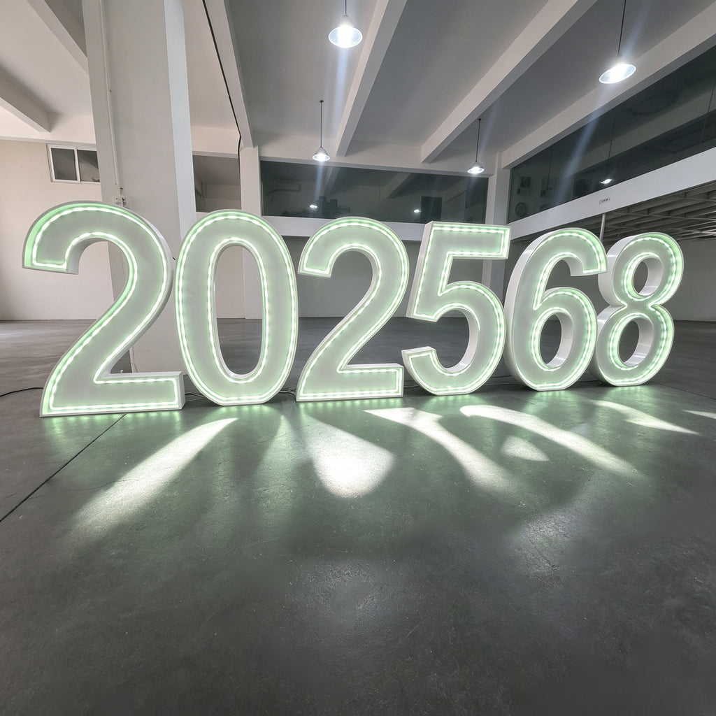 Custom RGB LED Neon Marquee Numbers for Events & Celebrations