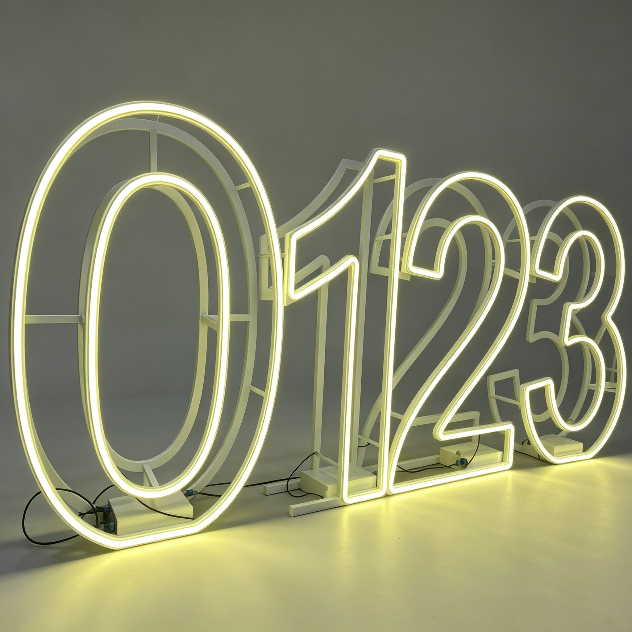 Custom Foldable Light Up Numbers with RGB LED Lighting