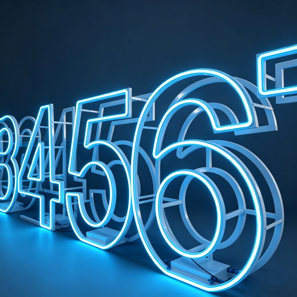 Custom Foldable Light Up Numbers with RGB LED Lighting