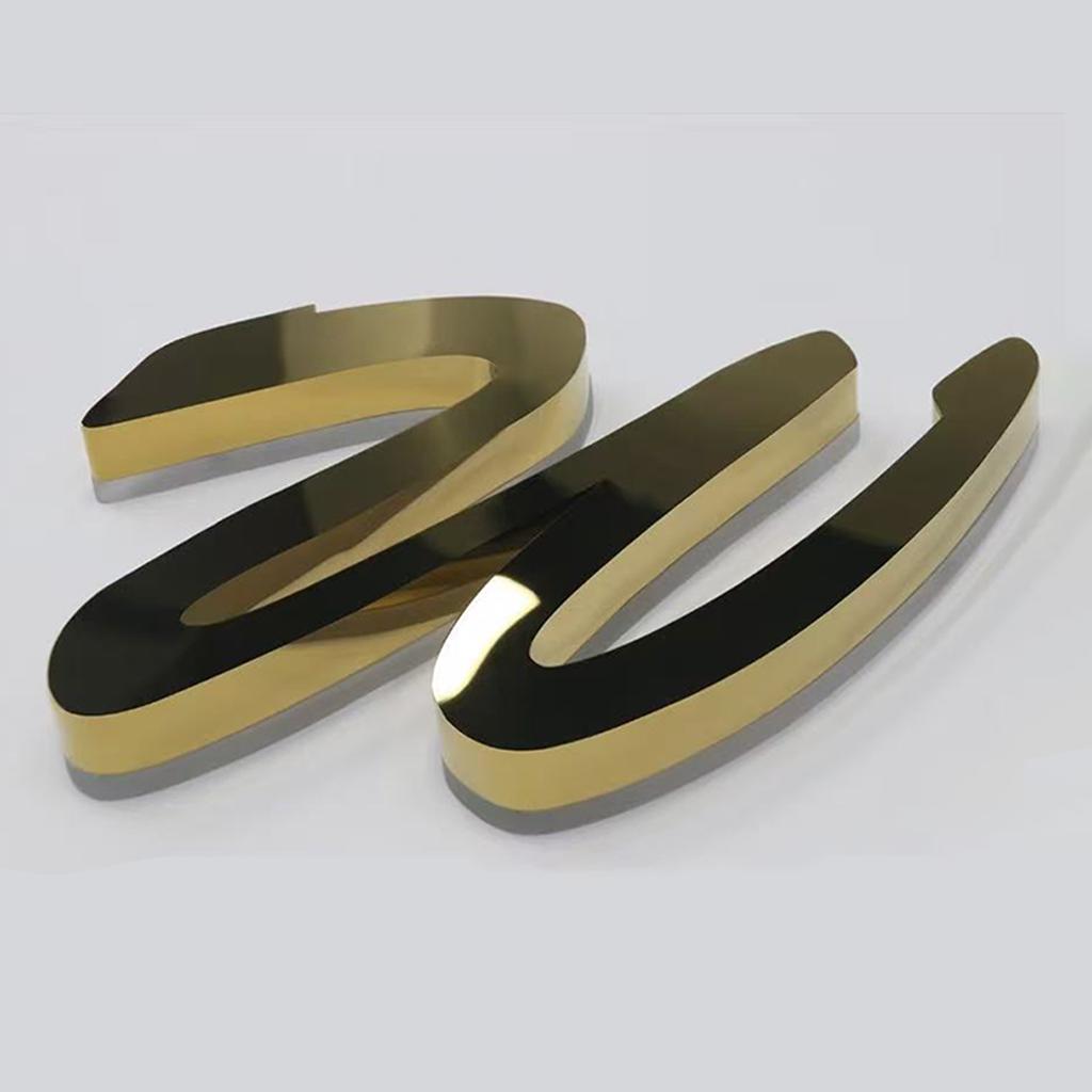 3D Gold Illuminated Logo Sign – Custom Metal Backlit Letters for Business Wall Decor