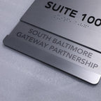 Custom ADA Suite Number Sign – Stainless Steel Braille Door Plaque for Office, Hotel & Commercial Buildings | Bulk Orders Welcome