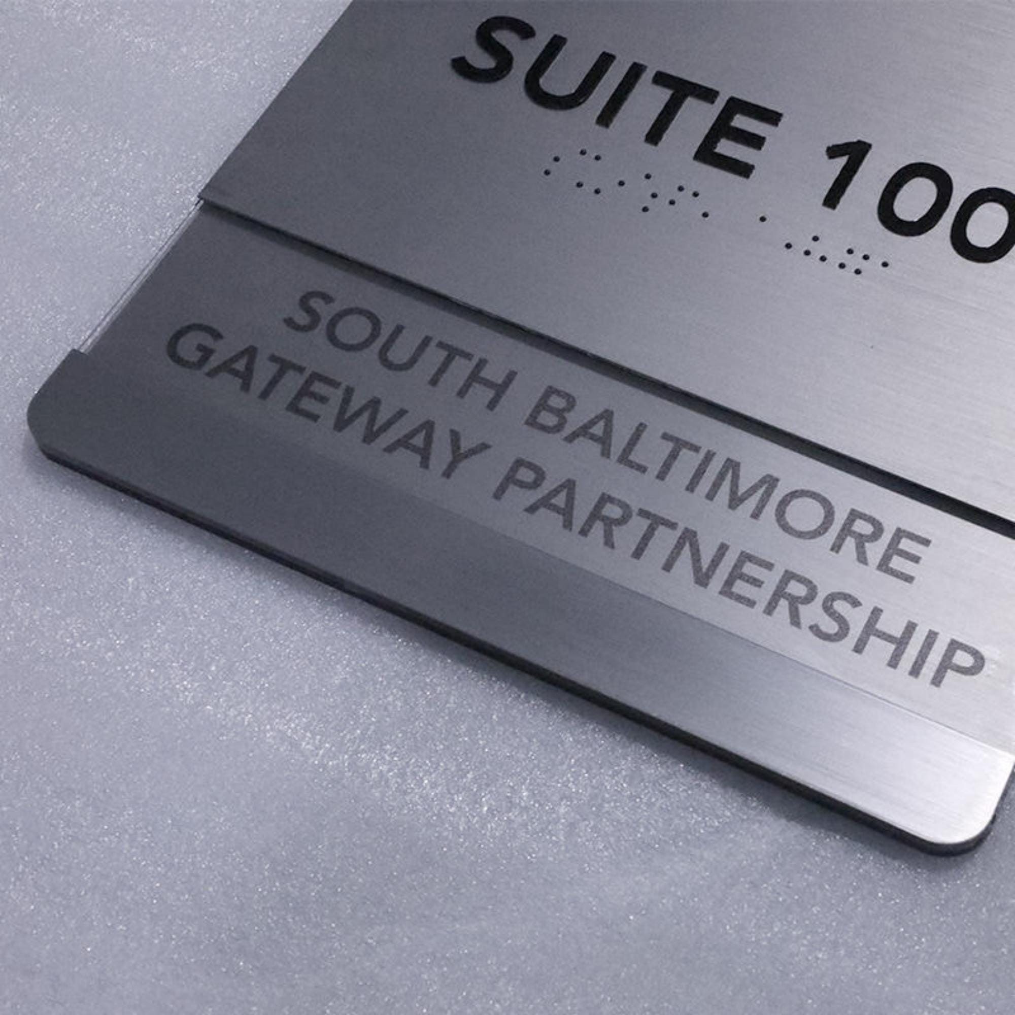 Custom ADA Suite Number Sign – Stainless Steel Braille Door Plaque for Office, Hotel & Commercial Buildings | Bulk Orders Welcome
