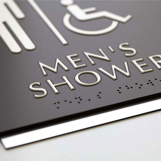 All Gender Restroom Sign – ADA Compliant, Wheelchair Accessible, Unisex Bathroom Sign with Braille
