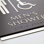 All Gender Restroom Sign – ADA Compliant, Wheelchair Accessible, Unisex Bathroom Sign with Braille