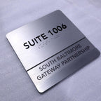 Custom ADA Suite Number Sign – Stainless Steel Braille Door Plaque for Office, Hotel & Commercial Buildings | Bulk Orders Welcome