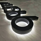 Custom Backlit Room Number Sign, Halo-lit Metal Address, LED Wall Number