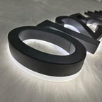 Custom Backlit Room Number Sign, Halo-lit Metal Address, LED Wall Number