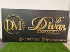 Custom Gold Metal Backlit LED Channel Letters Sign, Business Logo Illuminated Signage