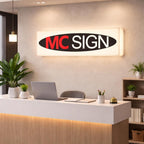 Custom Illuminated Acrylic Light Box Sign, LED Logo Sign, Office Reception Decor