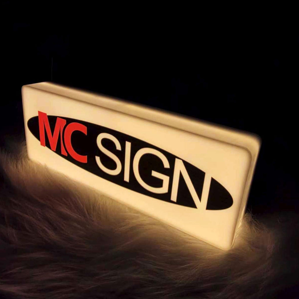 Custom Illuminated Acrylic Light Box Sign, LED Logo Sign, Office Reception Decor