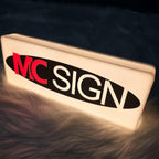 Custom Illuminated Acrylic Light Box Sign, LED Logo Sign, Office Reception Decor