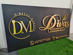 Custom Gold Metal Backlit LED Channel Letters Sign, Business Logo Illuminated Signage